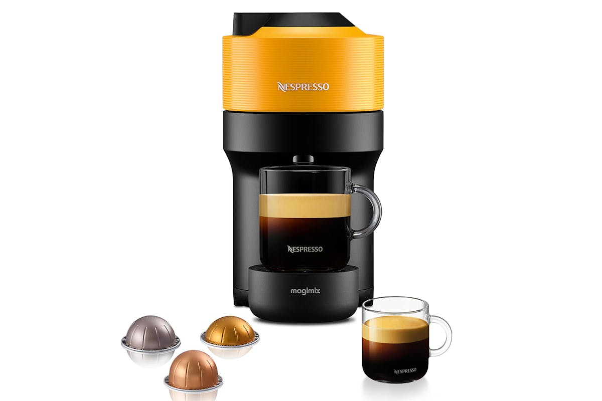 Nespresso Vertuo Pop 11735 Coffee Machine by Magimix | Mango Yellow