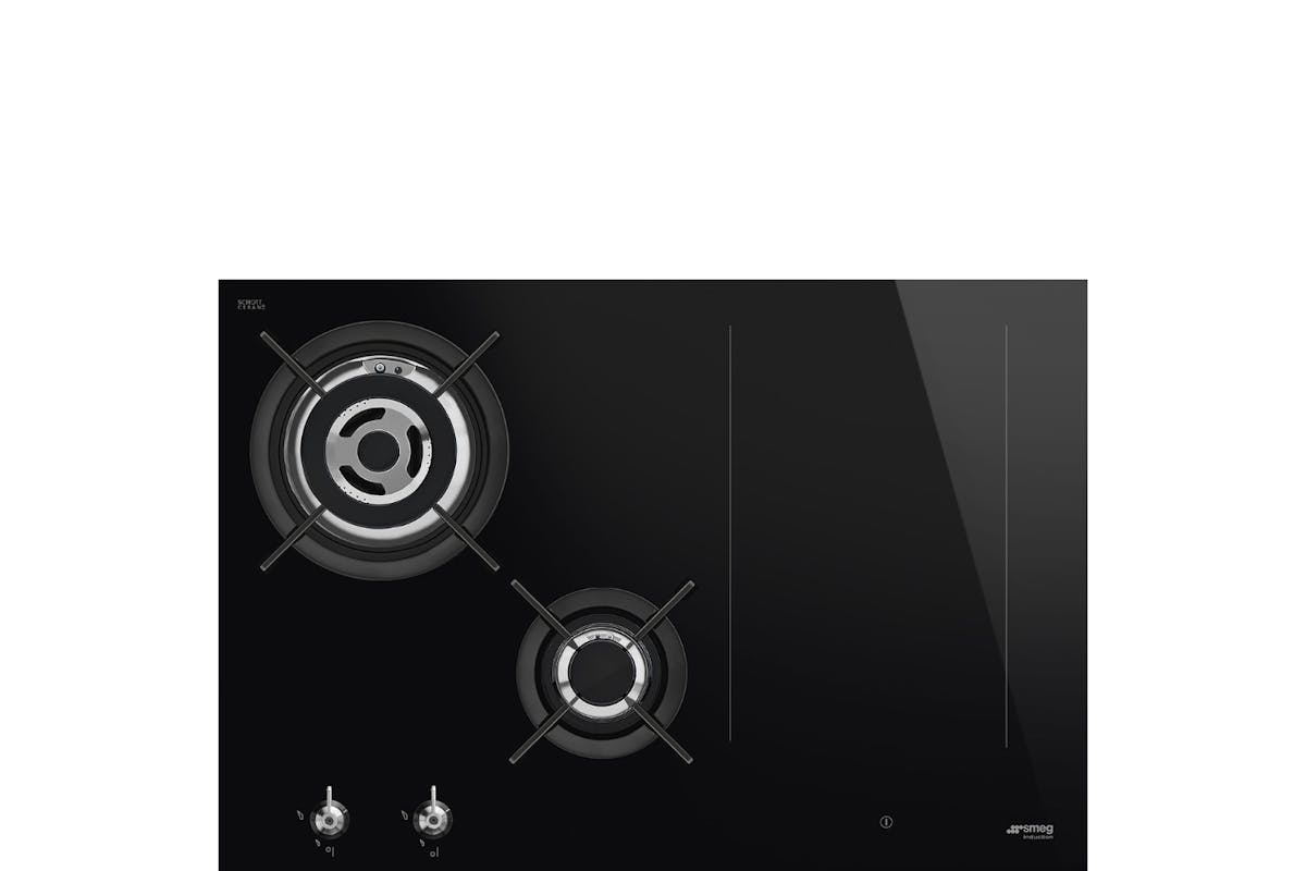 Smeg 75cm Classic Built-in Induction & Gas Hob | PM3743D | Black