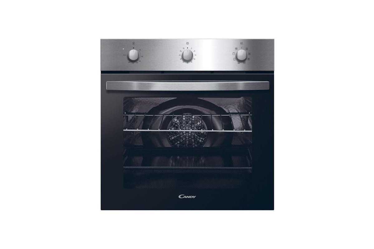 Candy Multi-Function Oven with Ceramic Hob and | Black Glass with Stainless Steel