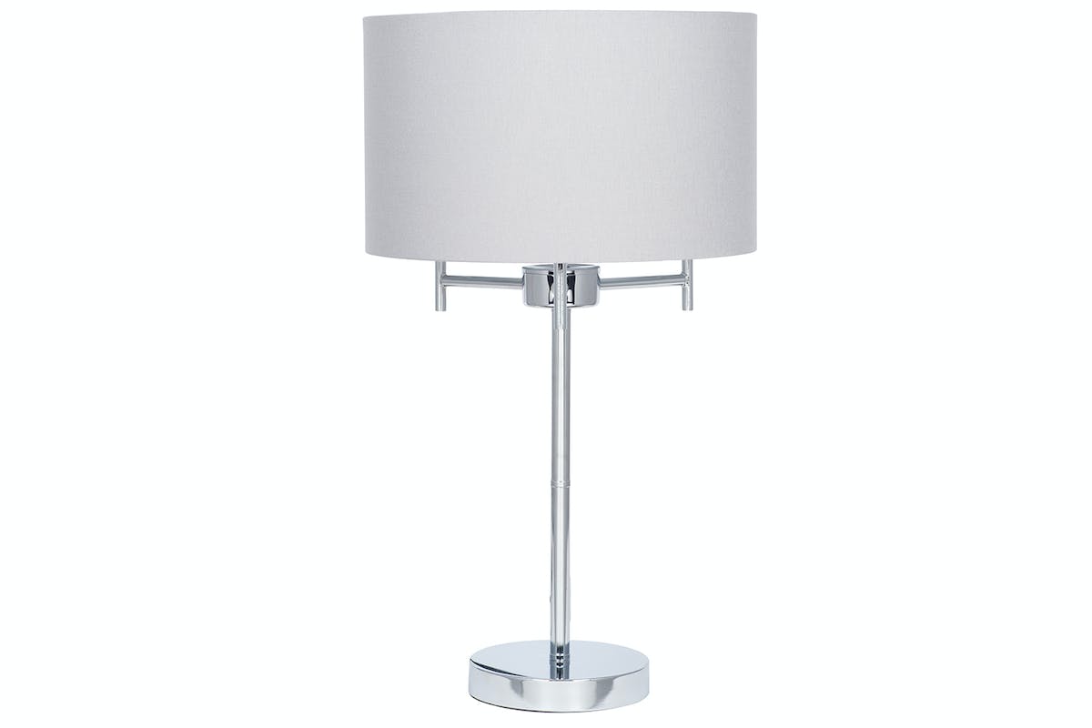 3 Light Metal Table Lamp | Silver